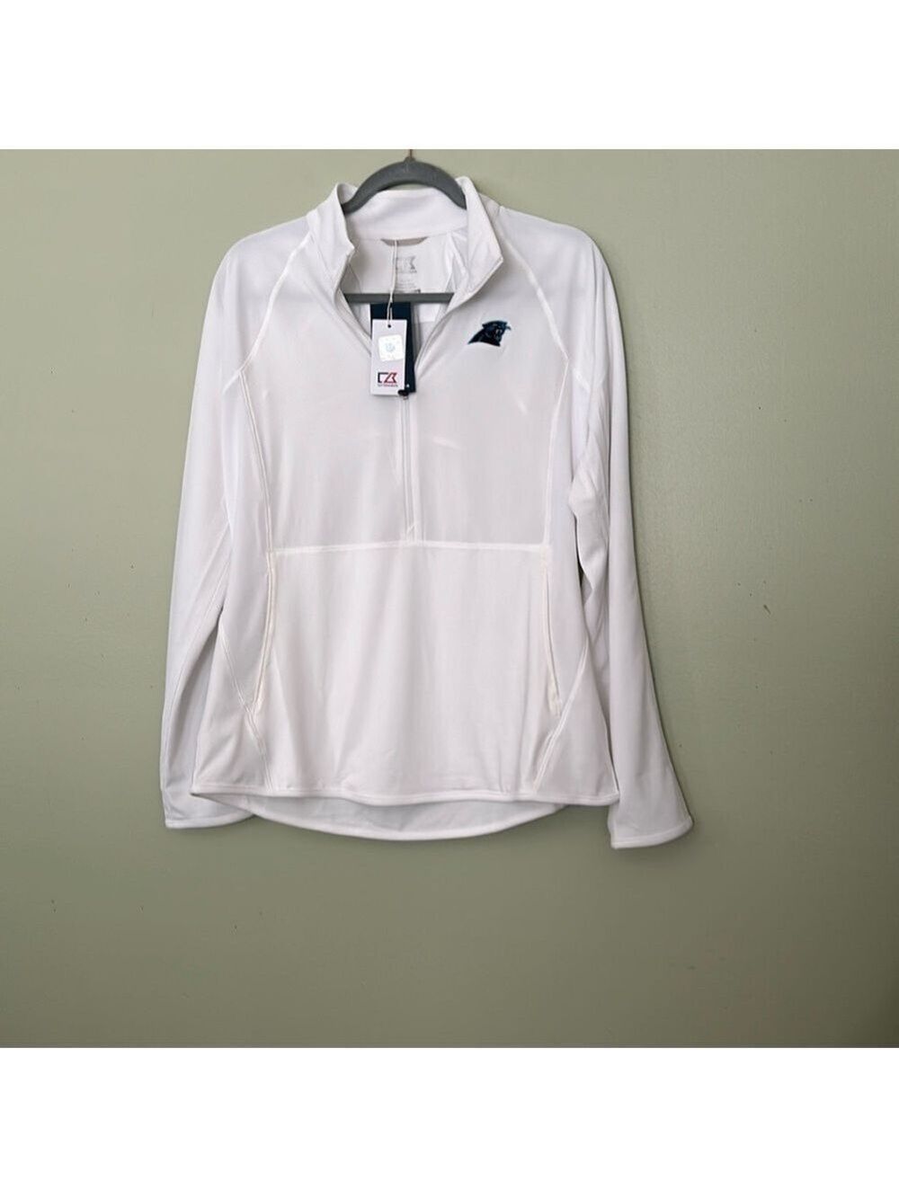 NWT Cutter & Buck Carolina Panthers Woman’s Half Zip Pullover